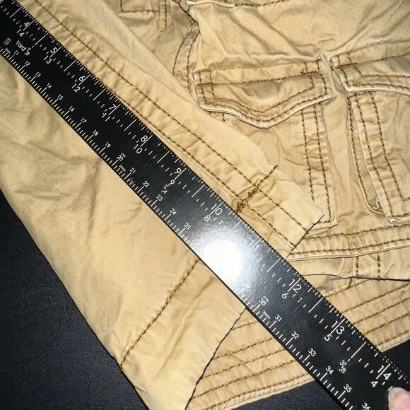 VTG Abercrombie Fitch Mens 30 Tan Paratrooper Cargo Belted Baggy Prep Y2K Shorts - Picture 7 of 7